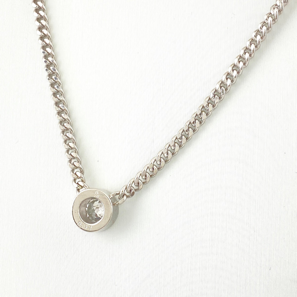 ダイヤモンド デザインネックレス プラチナ ペンダント ネックレス Pt900 Pt850 ダイヤモンド レディース 【中古】nbjwl