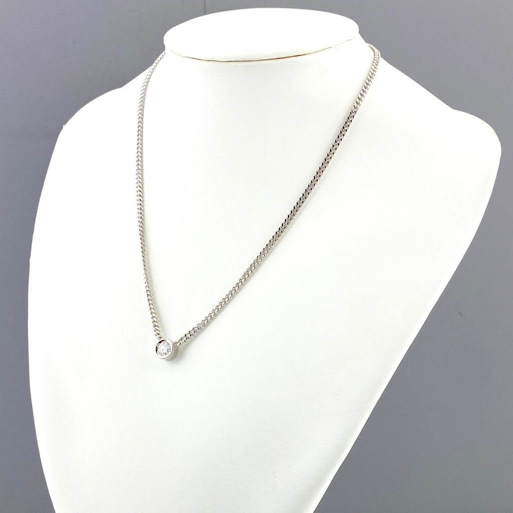 ダイヤモンド デザインネックレス プラチナ ペンダント ネックレス Pt900 Pt850 ダイヤモンド レディース 【中古】nbjwl