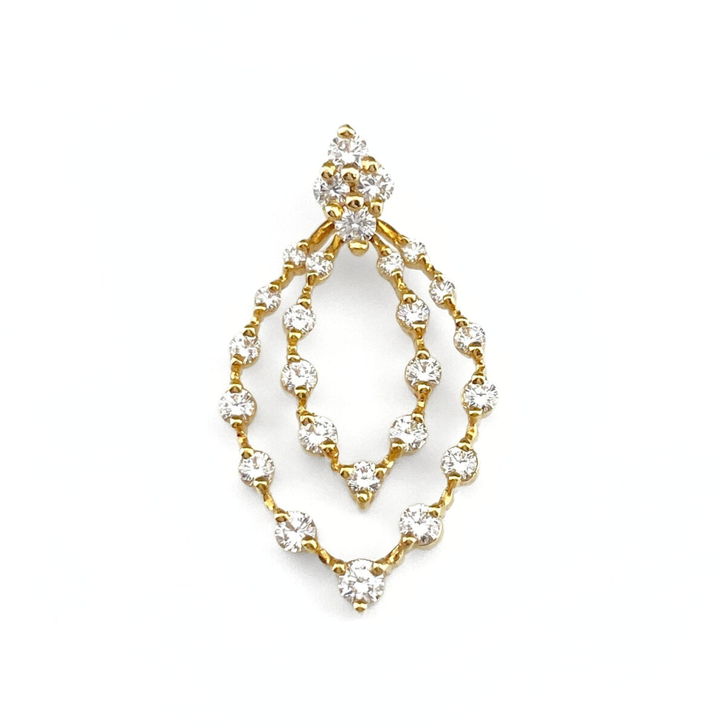 アクアスキュータム メレダイヤ ペンダントトップ YG イエローゴールド ペンダントトップ K18 ダイヤモンド レディース 【中古】brjwl