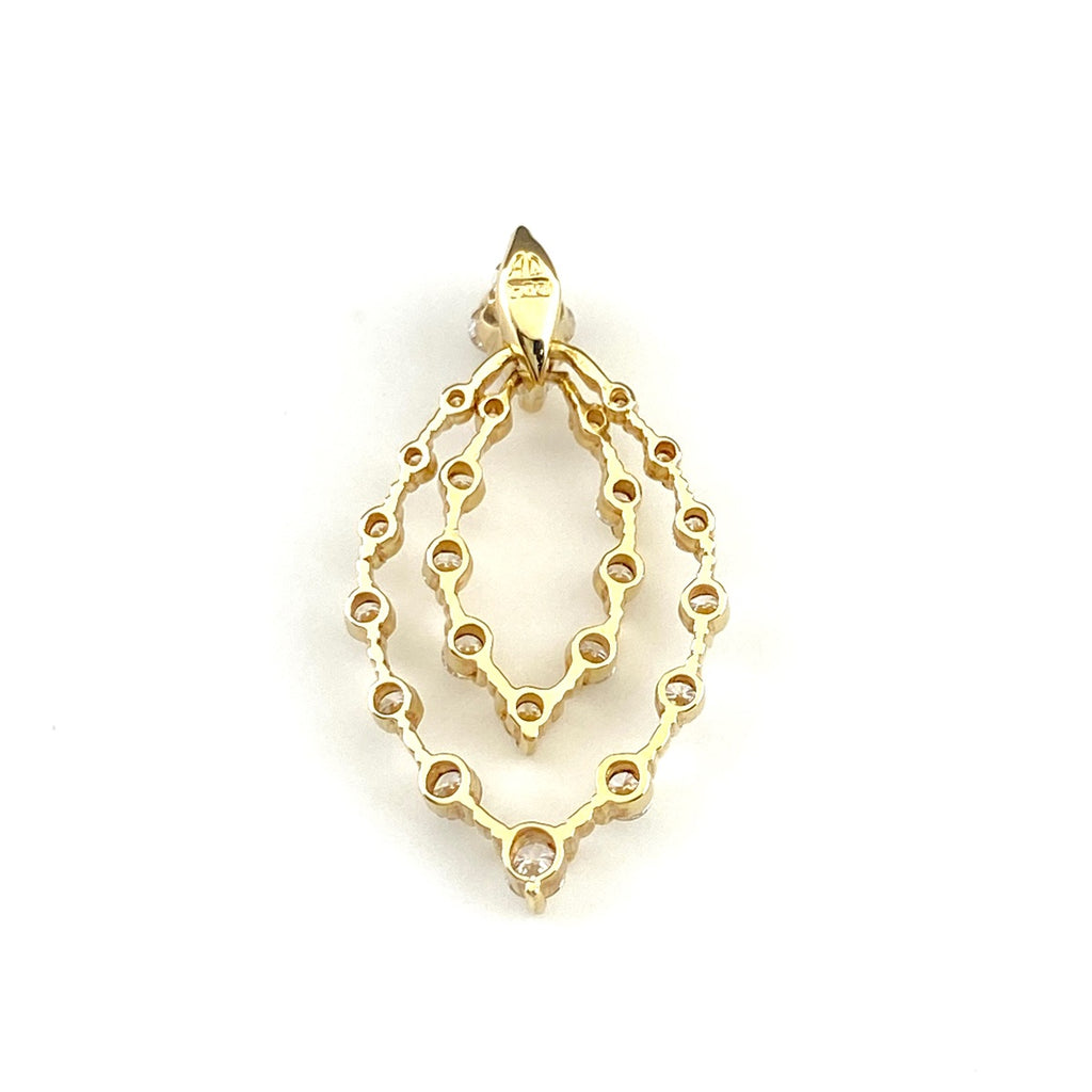 アクアスキュータム メレダイヤ ペンダントトップ YG イエローゴールド ペンダントトップ K18 ダイヤモンド レディース 【中古】brjwl