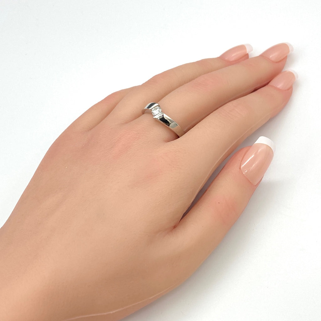 ダイヤモンド デザインリング プラチナ 指輪 リング 16号 Pt900 ダイヤモンド レディース 【中古】nbjwl