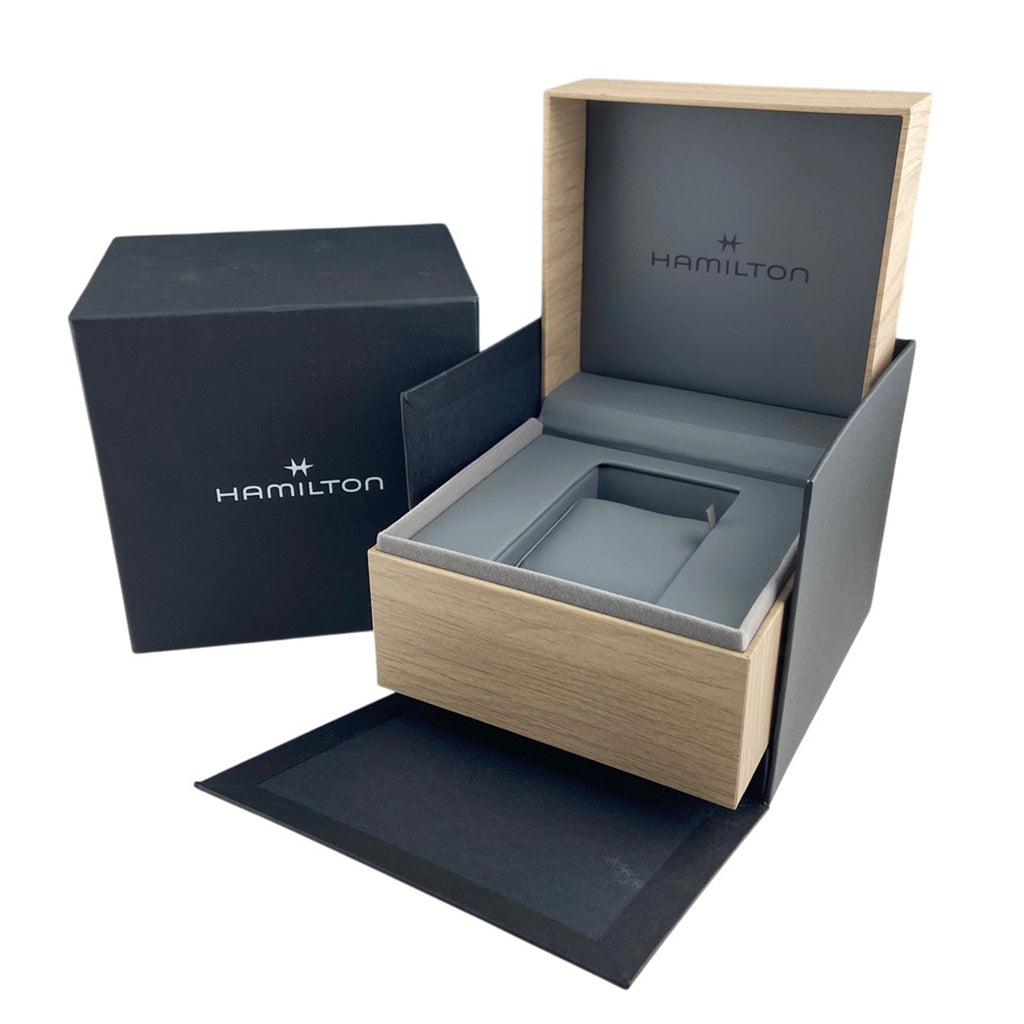 ハミルトン ベンチュラ H244010 腕時計 SS レザー クォーツ ブラック メンズ 【中古】wtcbb