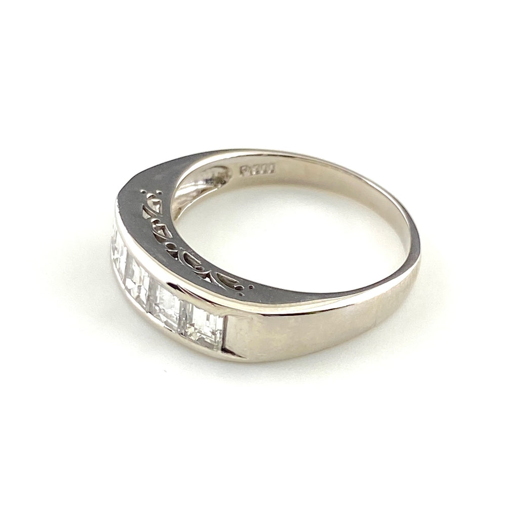 メレダイヤ デザインリング プラチナ 指輪 リング 11.5号 Pt900 ダイヤモンド レディース 【中古】nbjwl