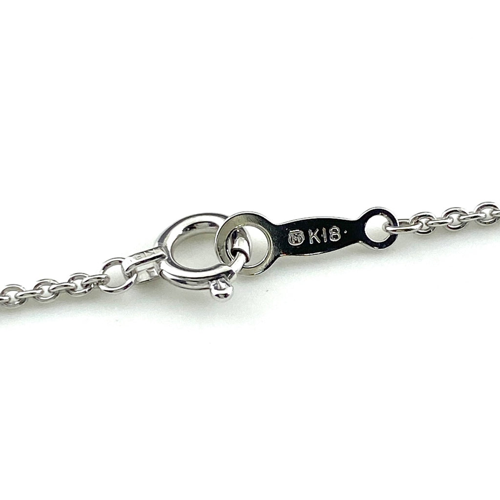 ミキモト メレダイヤ デザインネックレス WG ホワイトゴールド ペンダント スイング ネックレス K18 ダイヤモンド レディース 【中古】brjwl