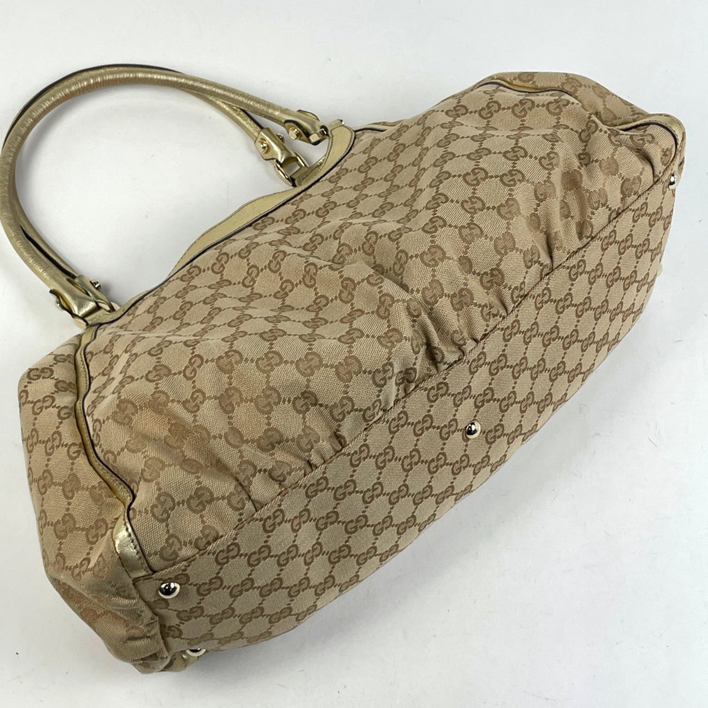 グッチ GG柄 ショルダーバッグ アビー トートバッグ ショルダーバッグ GGキャンバス ベージュ ゴールド 189835 レディース 【中古】brbag