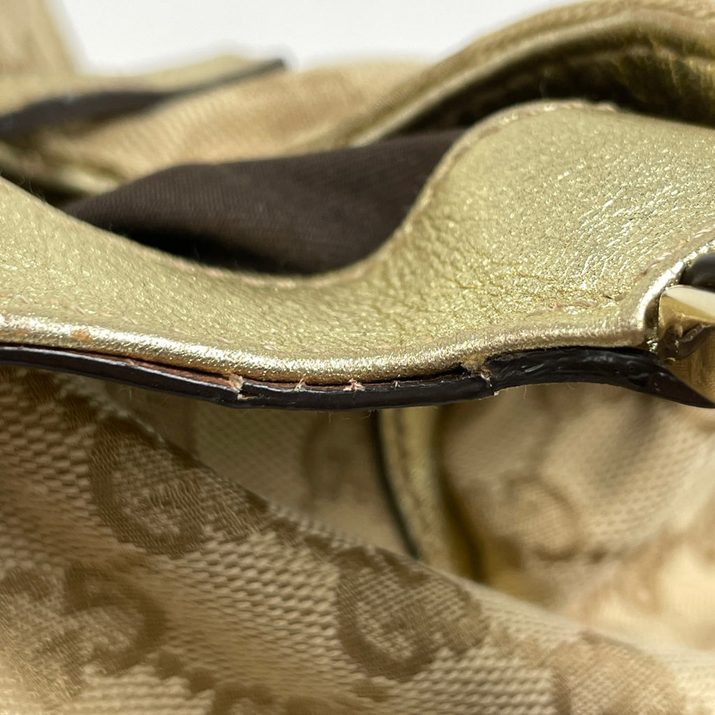 グッチ GG柄 ショルダーバッグ アビー トートバッグ ショルダーバッグ GGキャンバス ベージュ ゴールド 189835 レディース 【中古】brbag