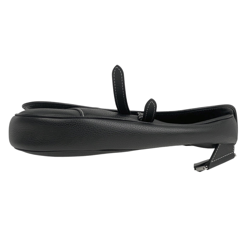 クリスチャンディオール サドルバッグ KAWSコラボ 蜂 ショルダーバッグ ボディバッグ レザー ブラック レディース 【中古】brbag