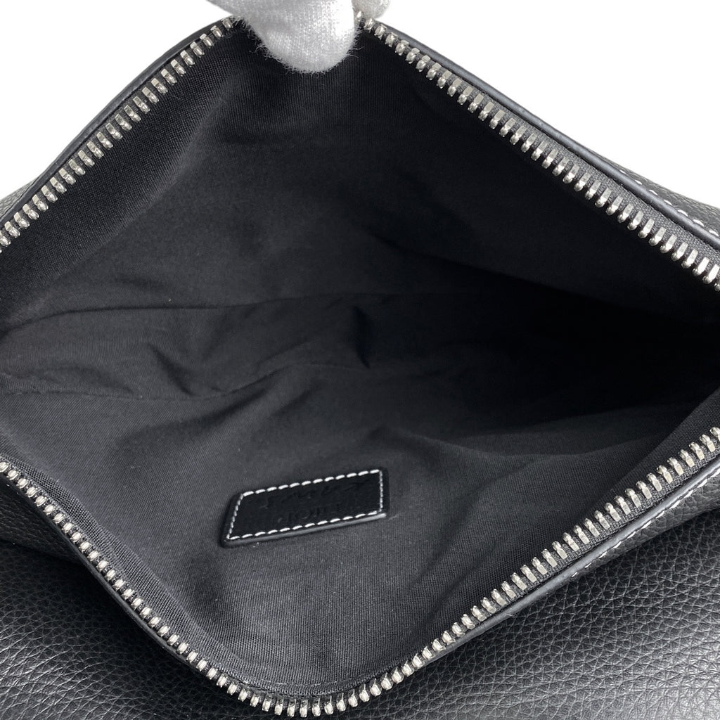 クリスチャンディオール サドルバッグ KAWSコラボ 蜂 ショルダーバッグ ボディバッグ レザー ブラック レディース 【中古】brbag