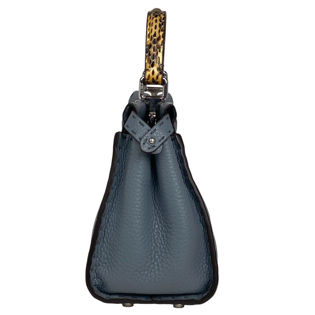 フェンディ ピーカブー ミニ ハンドバッグ 2WAY ショルダーバッグ セレリア ハンドバッグ レザー ブルー 8BN244 レディース 【中古】brbag