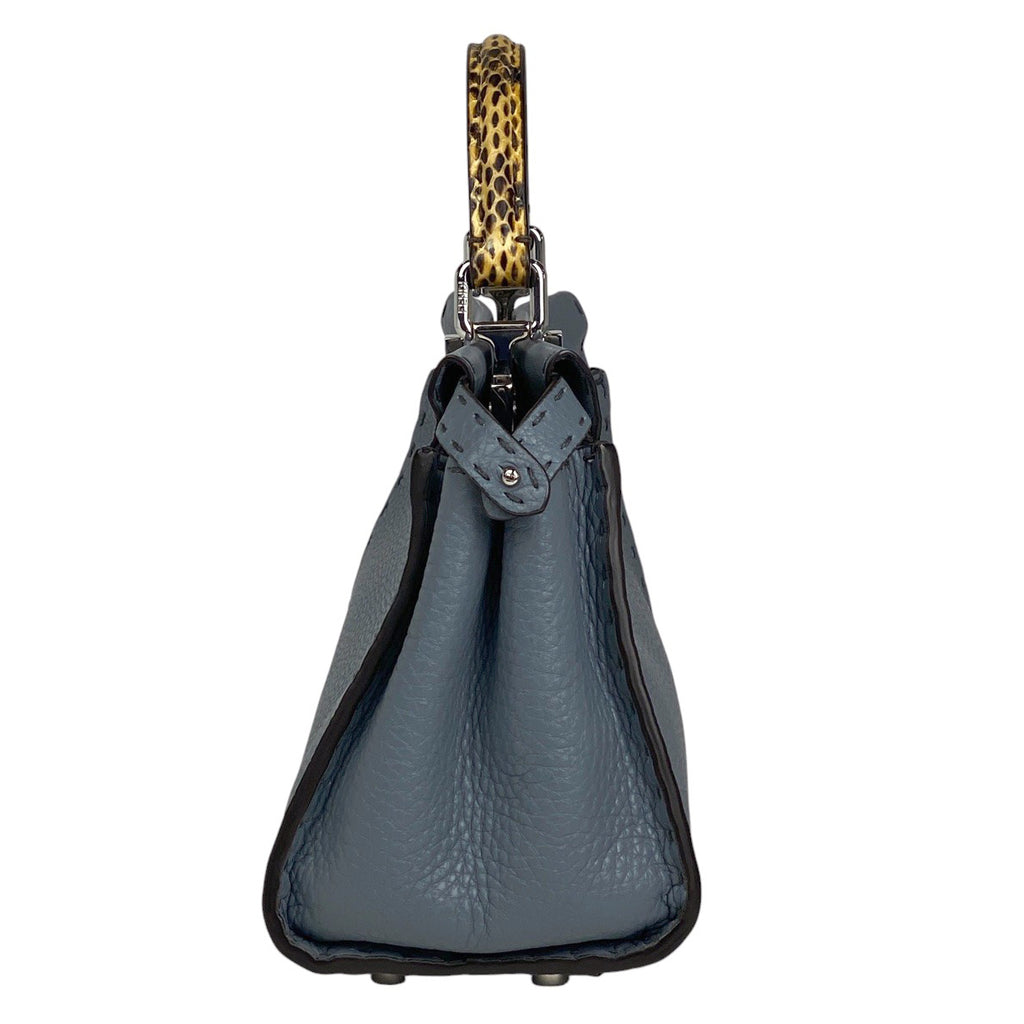 フェンディ ピーカブー ミニ ハンドバッグ 2WAY ショルダーバッグ セレリア ハンドバッグ レザー ブルー 8BN244 レディース 【中古】brbag