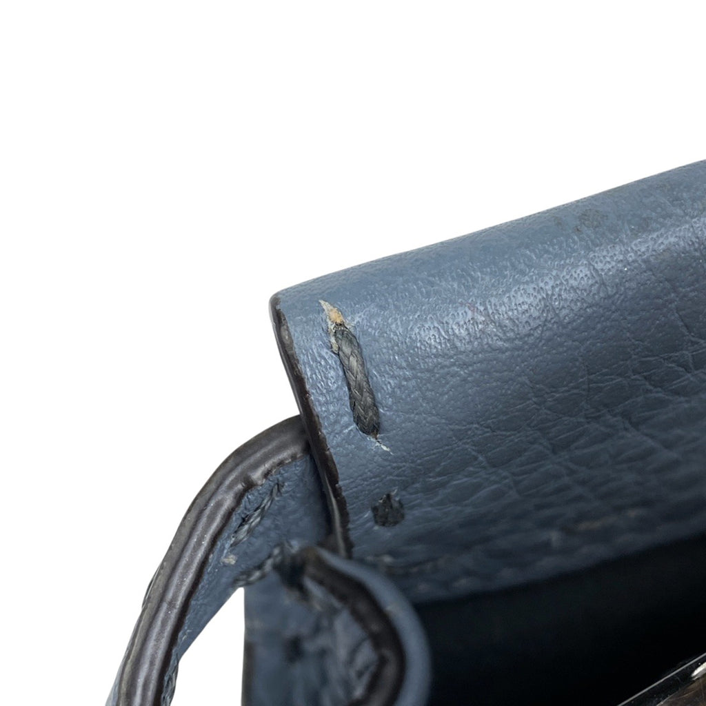 フェンディ ピーカブー ミニ ハンドバッグ 2WAY ショルダーバッグ セレリア ハンドバッグ レザー ブルー 8BN244 レディース 【中古】brbag