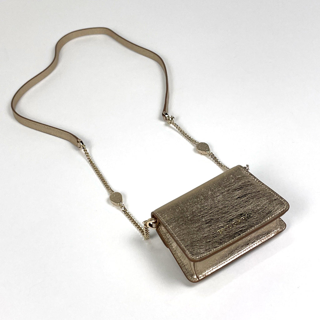 ブルガリ セルペンティ フォーエバー マイクロバッグ ミニ スネーク ショルダーバッグ レザー ゴールド 293455 レディース 【中古】brbag