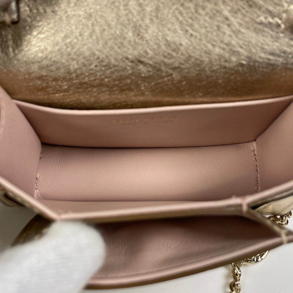 ブルガリ セルペンティ フォーエバー マイクロバッグ ミニ スネーク ショルダーバッグ レザー ゴールド 293455 レディース 【中古】brbag