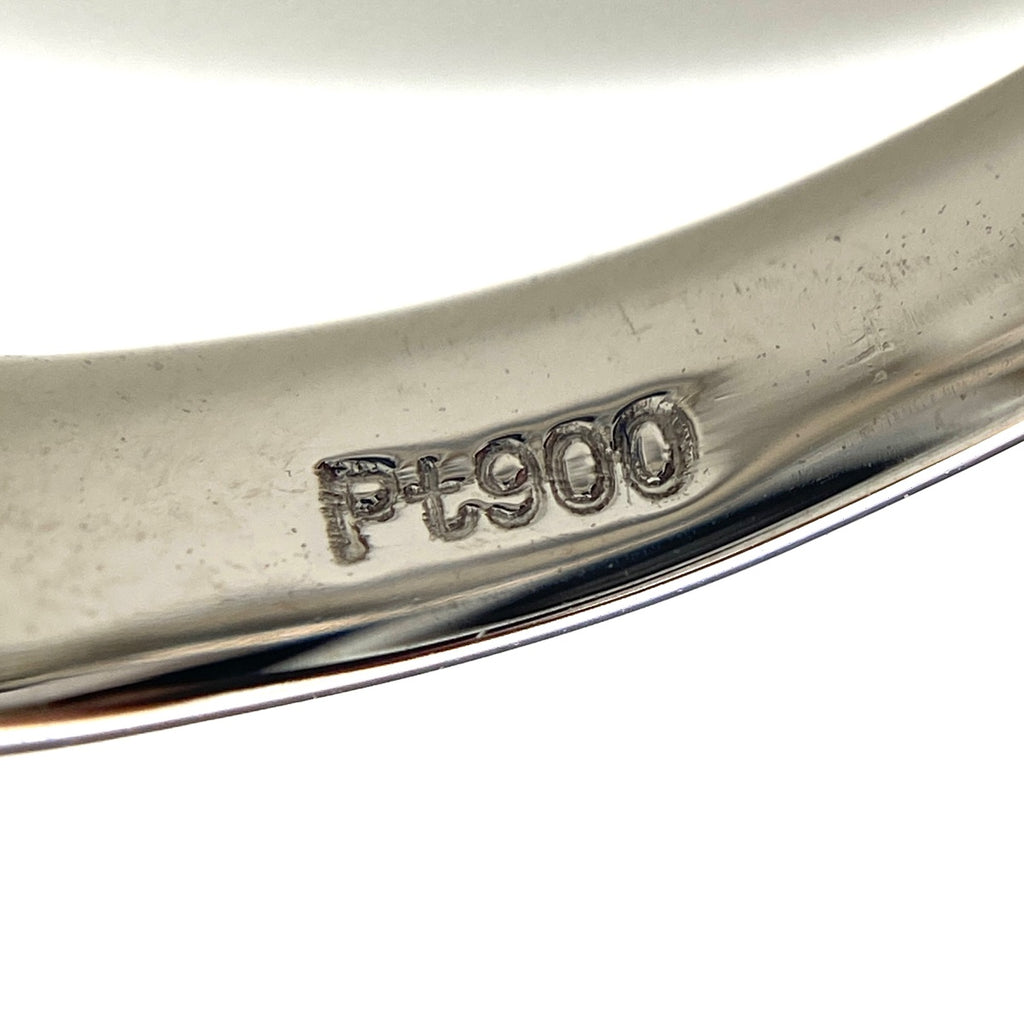 フラワーモチーフ デザインリング プラチナ 指輪 トリートメントダイヤ 花 メレダイヤ リング 9号 Pt900 ダイヤモンド レディース 【中古】nbjwl