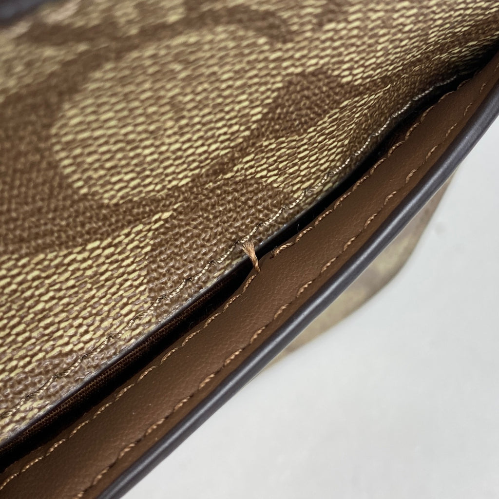 コーチ シグネチャー ショルダーバッグ 斜め掛け ショルダーバッグ コーティングキャンバス ブラウン 91677 レディース 【中古】brbag