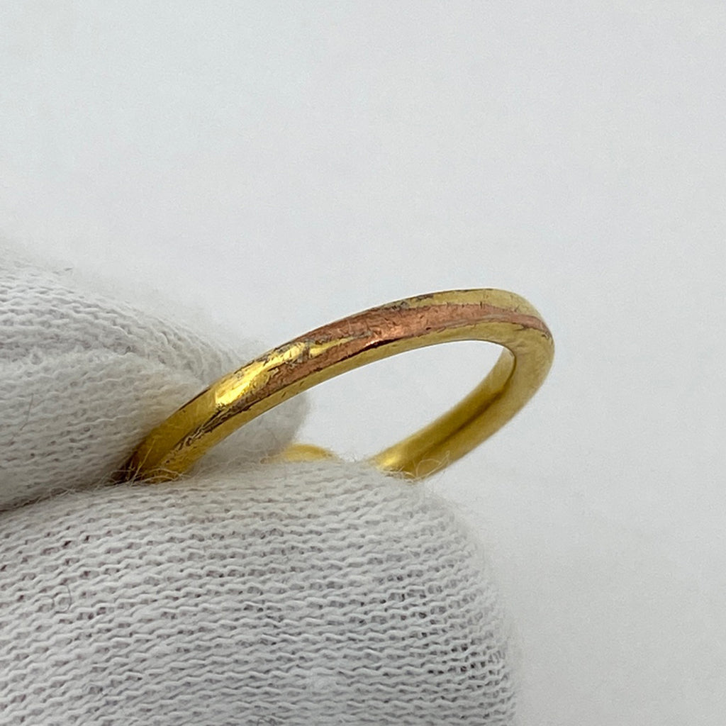 フェンディ オーロック リング ズッカロゴ 指輪 リング 9号 GP ラインストーン ゴールド レディース 【中古】bracc