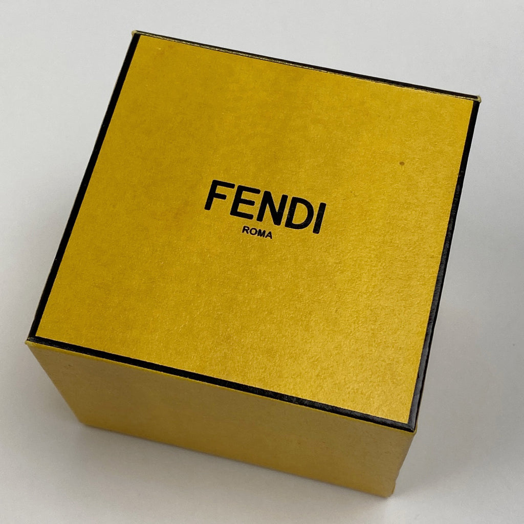 フェンディ オーロック リング ズッカロゴ 指輪 リング 9号 GP ラインストーン ゴールド レディース 【中古】bracc