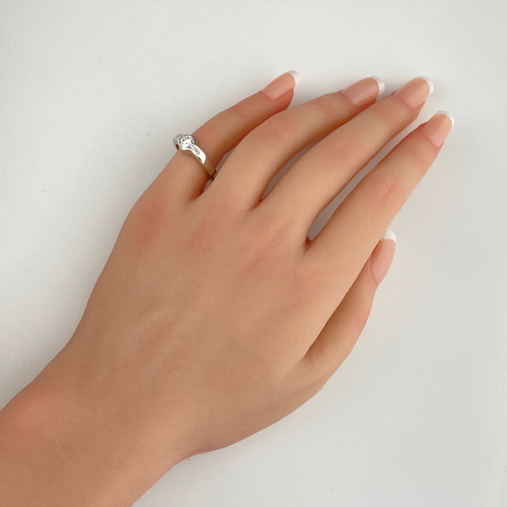 ダイヤモンド デザインリング プラチナ 指輪 メレダイヤ リング 11.5号 Pt900 ダイヤモンド レディース 【中古】nbjwl