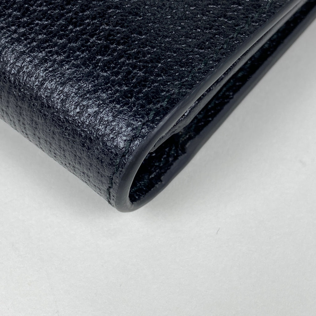 グッチ GGマーモント 長財布 二つ折り ダブルG 長財布 レザー ブラック 428740 レディース 【中古】brbag