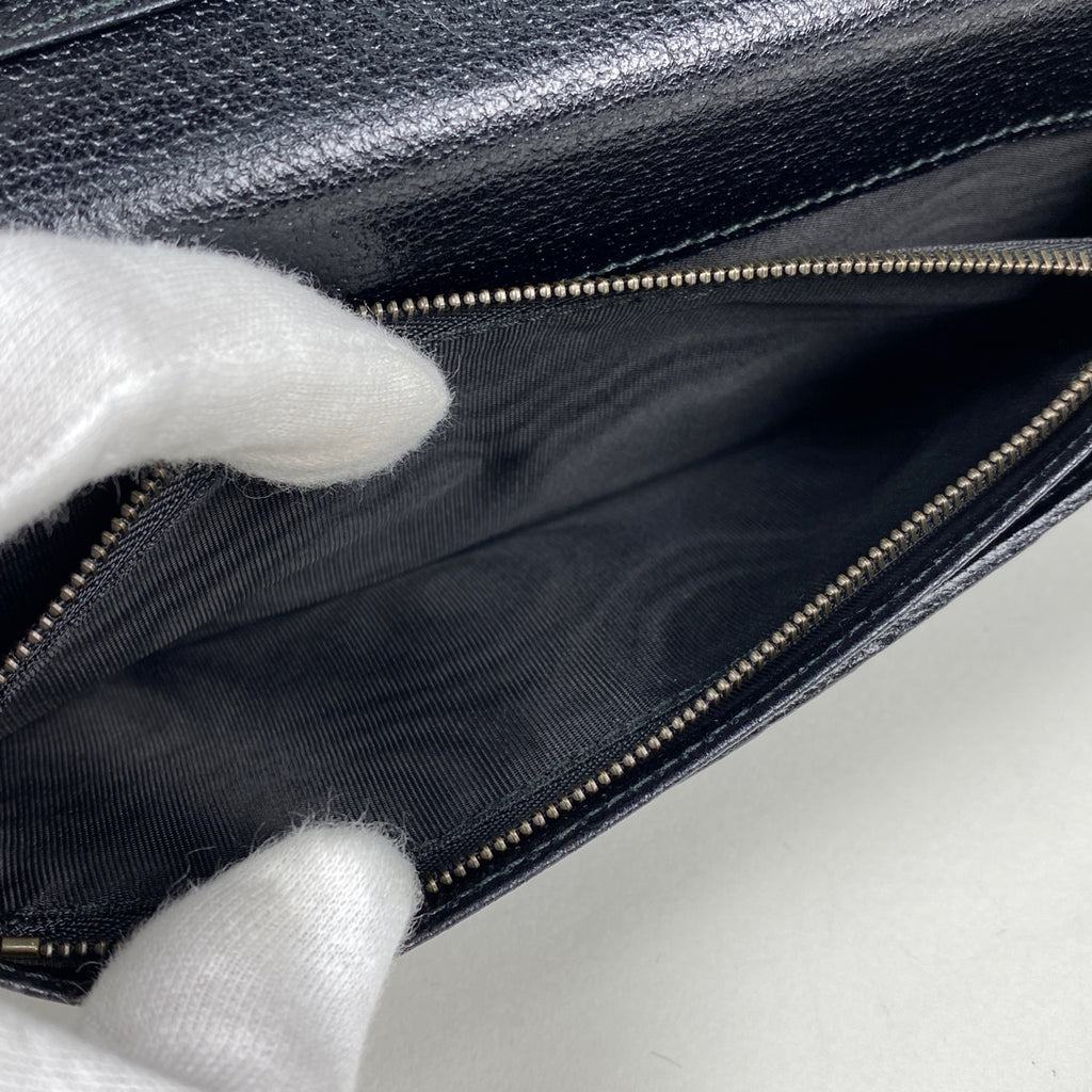 グッチ GGマーモント 長財布 二つ折り ダブルG 長財布 レザー ブラック 428740 レディース 【中古】brbag