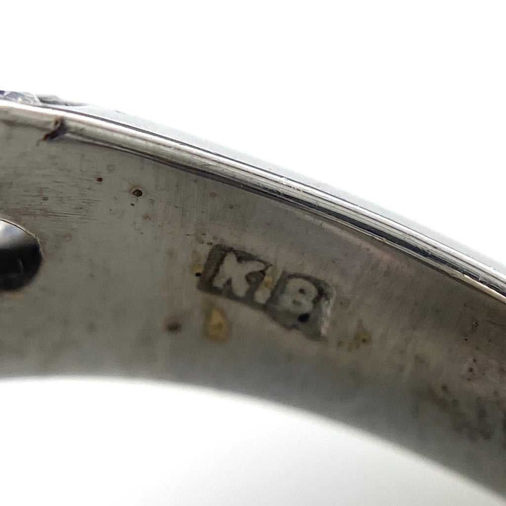 グリーングロッシュラーガーネット デザインリング 指輪 メレダイヤ リング 9号 K18 ダイヤモンド グリーングロッシュラーガーネット レディース 【中古】nbjwl