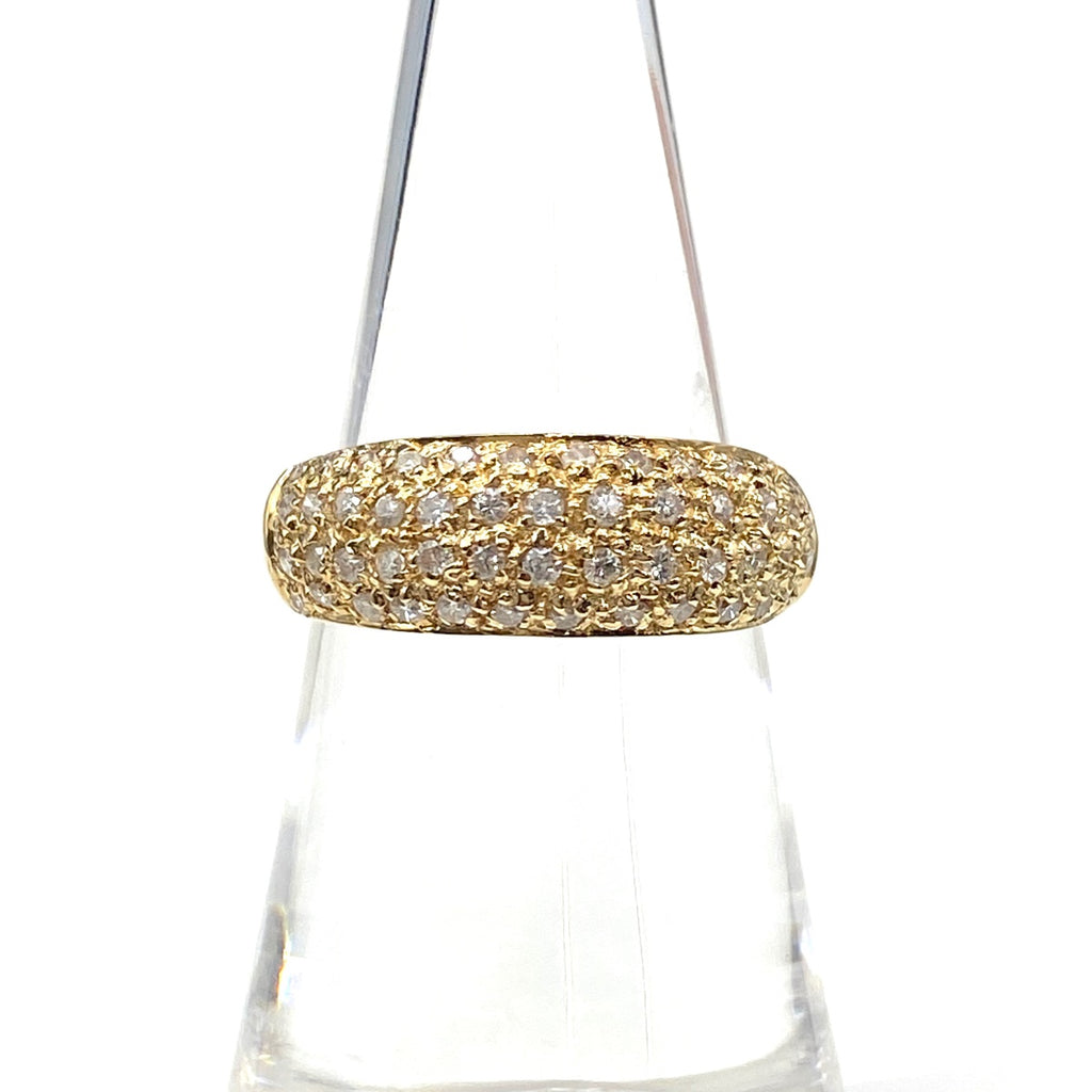 メレダイヤ デザインリング YG イエローゴールド 指輪 リング 12.5号 K18 ダイヤモンド レディース 【中古】nbjwl