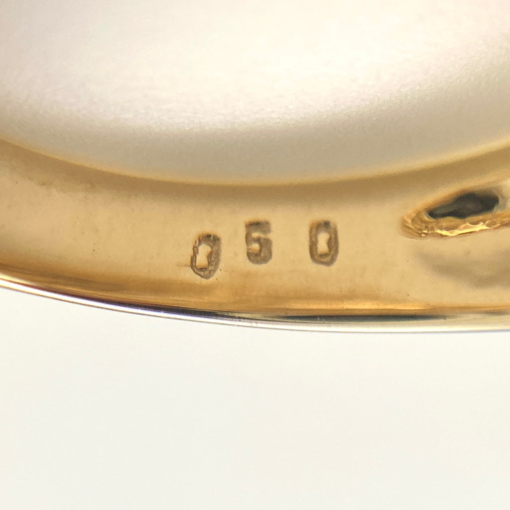 メレダイヤ デザインリング YG イエローゴールド 指輪 リング 12.5号 K18 ダイヤモンド レディース 【中古】nbjwl