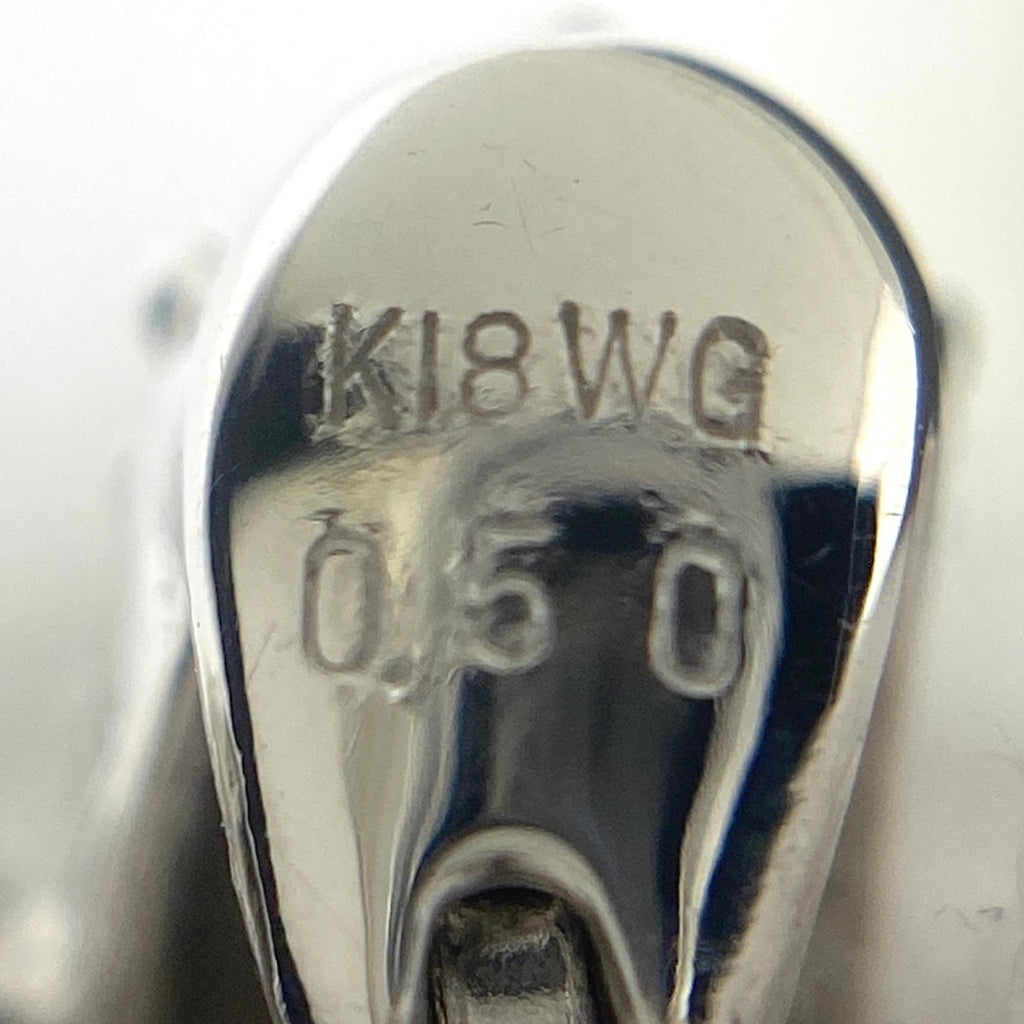 クロスモチーフ デザインイヤリング WG ホワイトゴールド メレダイヤ 2WAY ピアス イヤリング K18 WG ダイヤモンド レディース 【中古】nbjwl