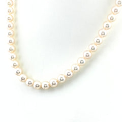 ミキモト Mチャーム パール レーン ネックレス シルバー 真珠 ネックレス SV パール レディース 【中古】brjwl