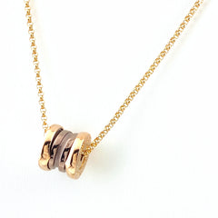 ブルガリ ビーゼロワン ローマ セラミック ブロンズ ネックレス PG ピンクゴールド ペンダント ネックレス 750 ブロンズセラミック レディース 【中古】brjwl