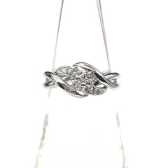 メレダイヤ デザインリング プラチナ 指輪 リング 12号 Pt900 ダイヤモンド レディース 【中古】nbjwl