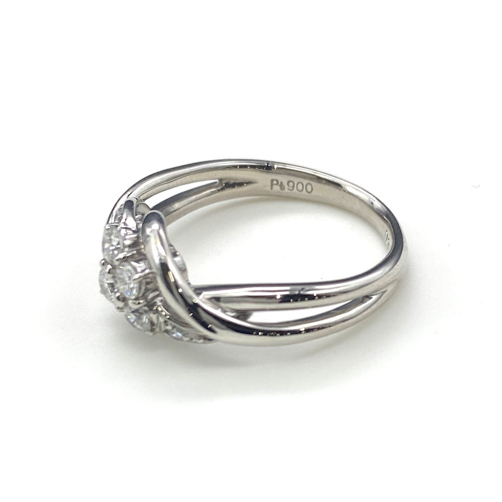 メレダイヤ デザインリング プラチナ 指輪 リング 12号 Pt900 ダイヤモンド レディース 【中古】nbjwl