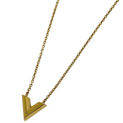 ルイ・ヴィトン エセンシャル V ネックレス ロゴ ネックレス GP ゴールド レディース 【中古】bracc