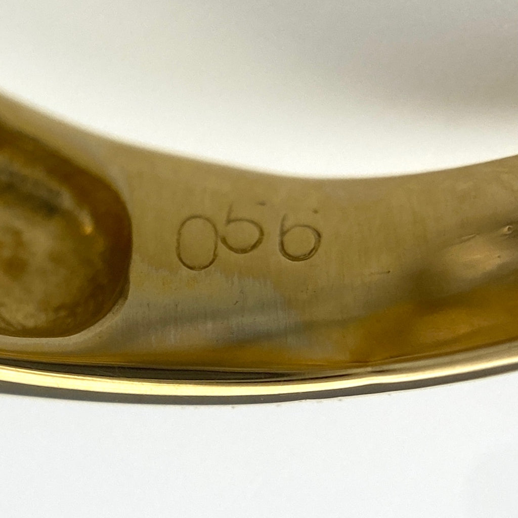 メレダイヤ デザインリング YG イエローゴールド プラチナ 指輪 リング 11号 K18 Pt850 ダイヤモンド レディース 【中古】nbjwl