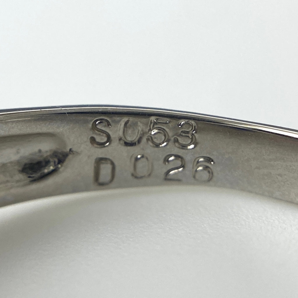 サファイア デザインリング プラチナ 指輪 メレダイヤ リング 13号 Pt900 サファイア ダイヤモンド レディース 【中古】nbjwl