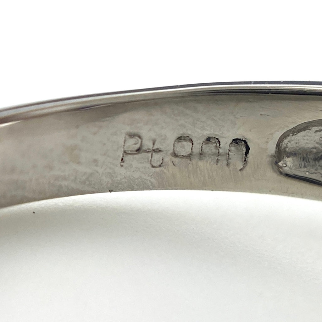 サファイア デザインリング プラチナ 指輪 メレダイヤ リング 13号 Pt900 サファイア ダイヤモンド レディース 【中古】nbjwl