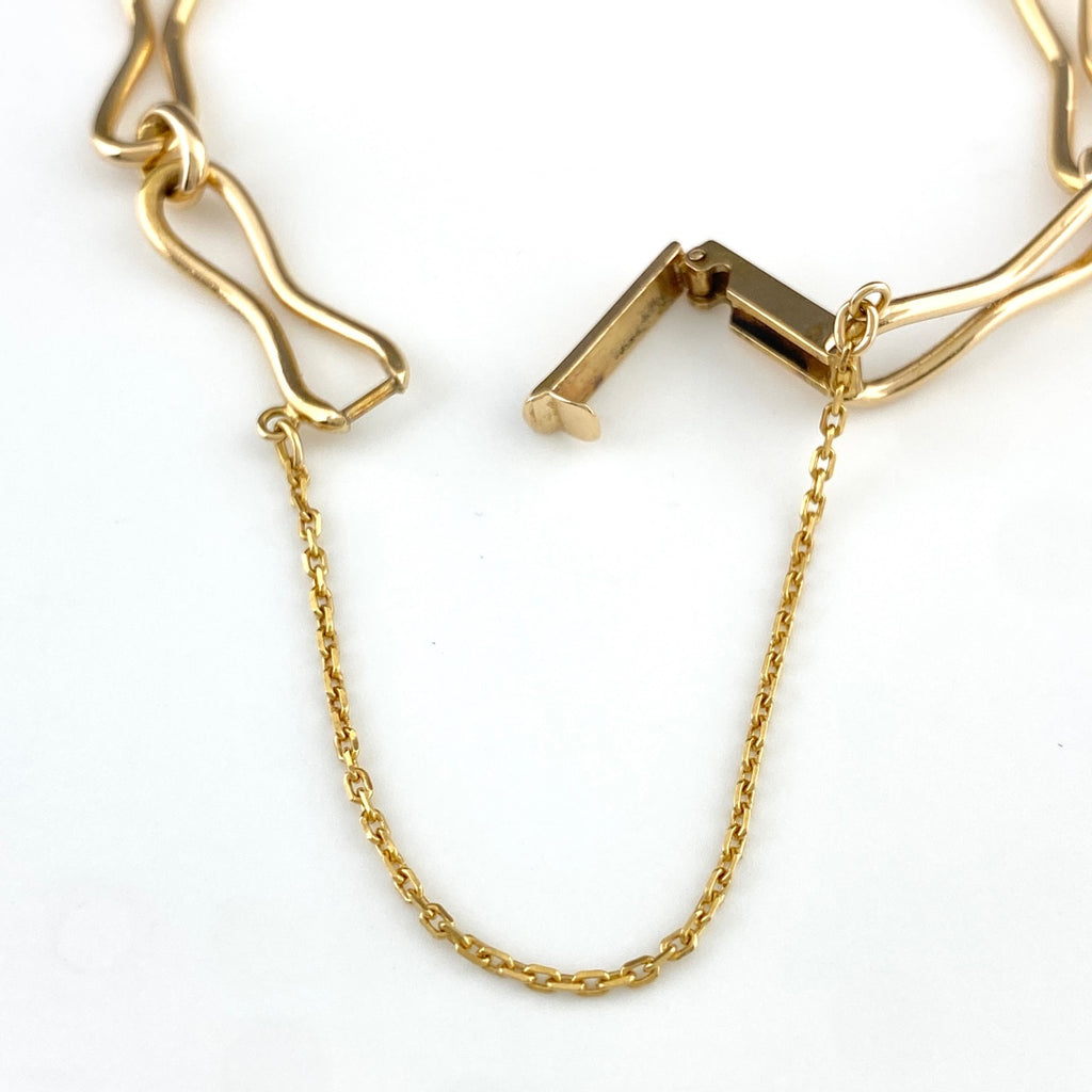 タサキ ルビー デザインブレスレット YG イエローゴールド 腕輪 メレダイヤ ブレスレット K18 ルビー ダイヤモンド レディース 【中古】brjwl