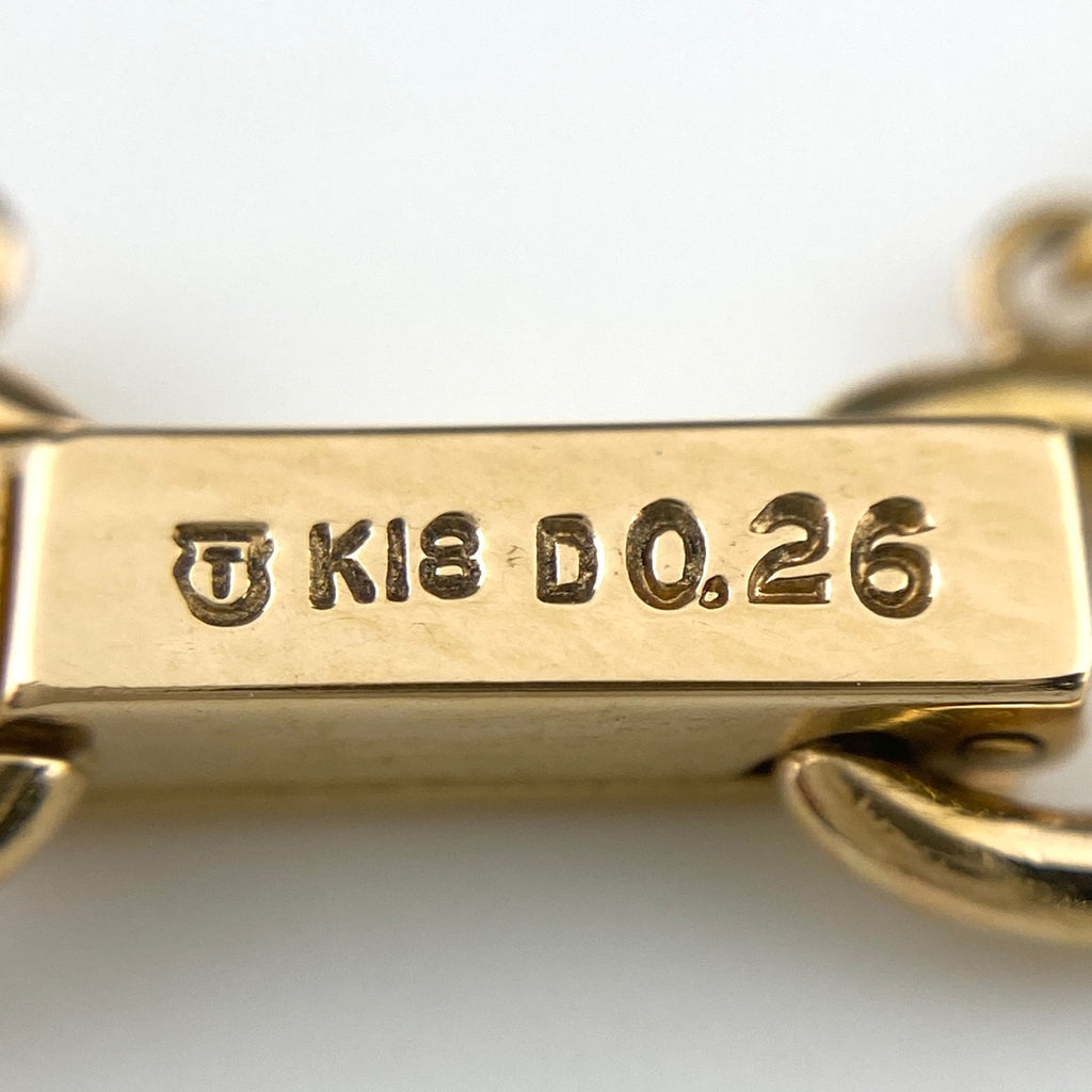 タサキ ルビー デザインブレスレット YG イエローゴールド 腕輪 メレダイヤ ブレスレット K18 ルビー ダイヤモンド レディース 【中古】brjwl