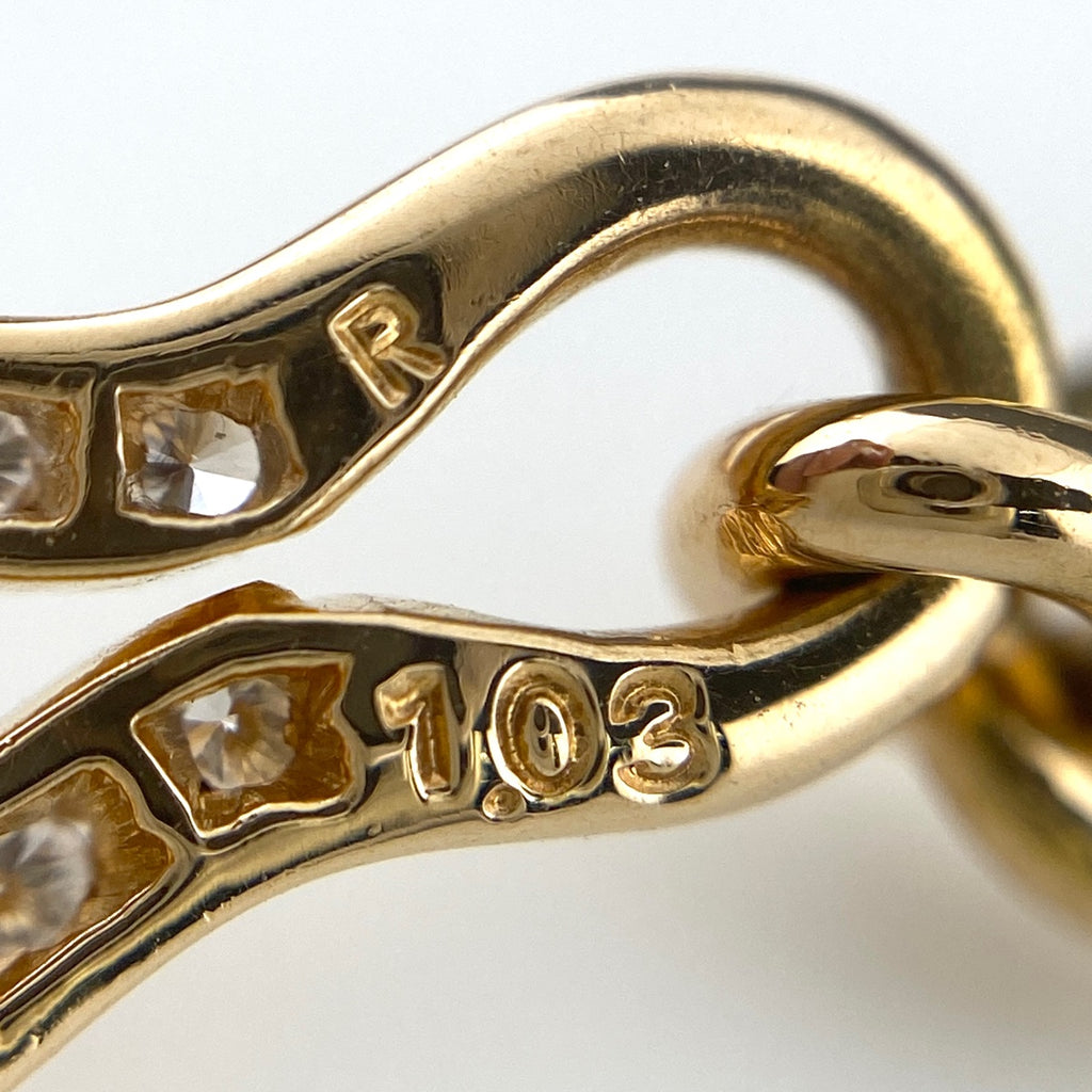 タサキ ルビー デザインブレスレット YG イエローゴールド 腕輪 メレダイヤ ブレスレット K18 ルビー ダイヤモンド レディース 【中古】brjwl