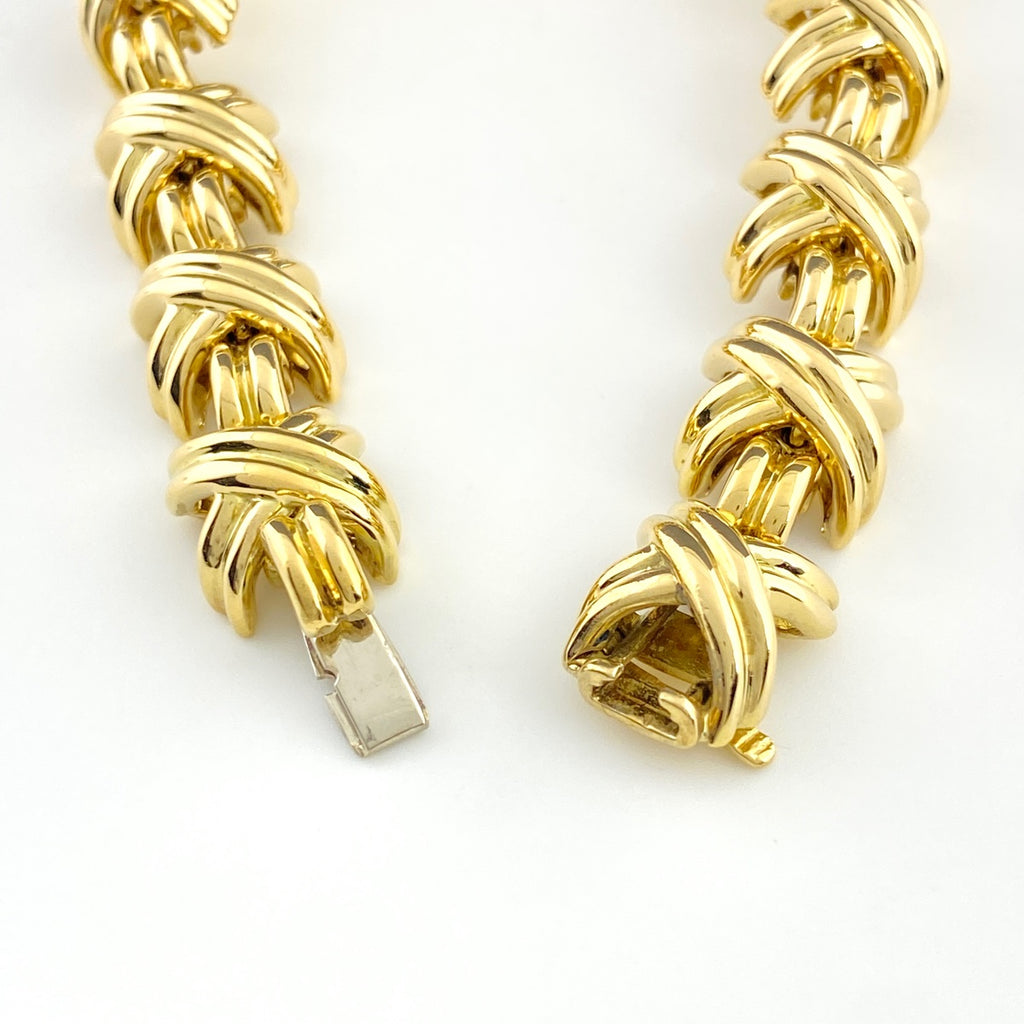 ティファニー シグネチャー ブレスレット YG イエローゴールド 腕輪 ブレスレット 750 レディース 【中古】brjwl