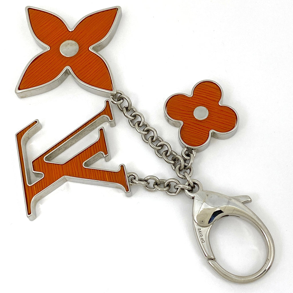 ルイ・ヴィトン ビジューサック フルール ドゥ エピ モノグラム バッグチャーム キーホルダー シルバー オレンジ シルバー M66468 レディース 【中古】brbag