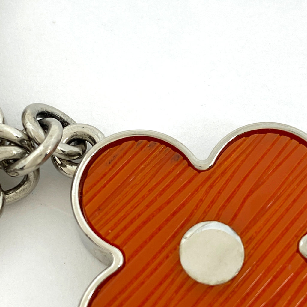 ルイ・ヴィトン ビジューサック フルール ドゥ エピ モノグラム バッグチャーム キーホルダー シルバー オレンジ シルバー M66468 レディース 【中古】brbag