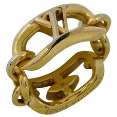 ルイ・ヴィトン バーグ マイ LV チェーン リング 指輪 リング 13号 GP ゴールド レディース 【中古】bracc