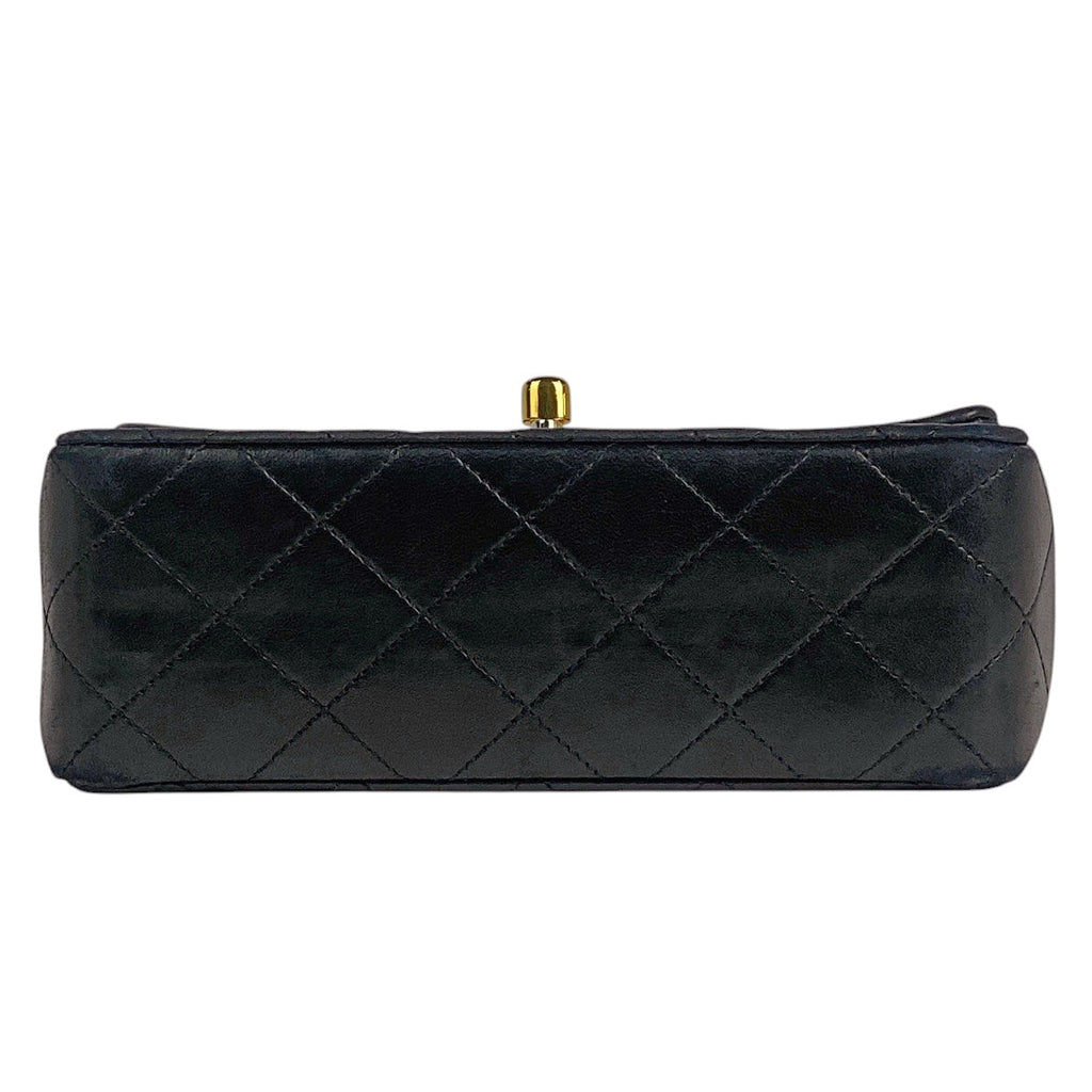 シャネル ミニ マトラッセ シングルフラップ チェーン ショルダーバッグ ココマーク ショルダーバッグ レザー ブラック A01115 レディース 【中古】brbag