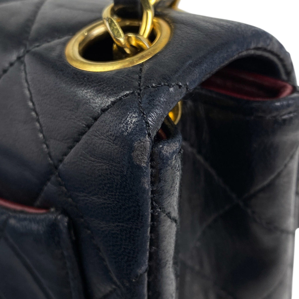 シャネル ミニ マトラッセ シングルフラップ チェーン ショルダーバッグ ココマーク ショルダーバッグ レザー ブラック A01115 レディース 【中古】brbag