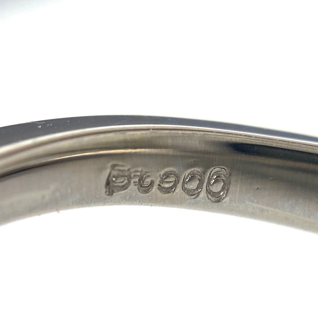 フラワーモチーフ デザインリング プラチナ 指輪 メレダイヤ 花 リング 13.5号 Pt900 ダイヤモンド レディース 【中古】nbjwl