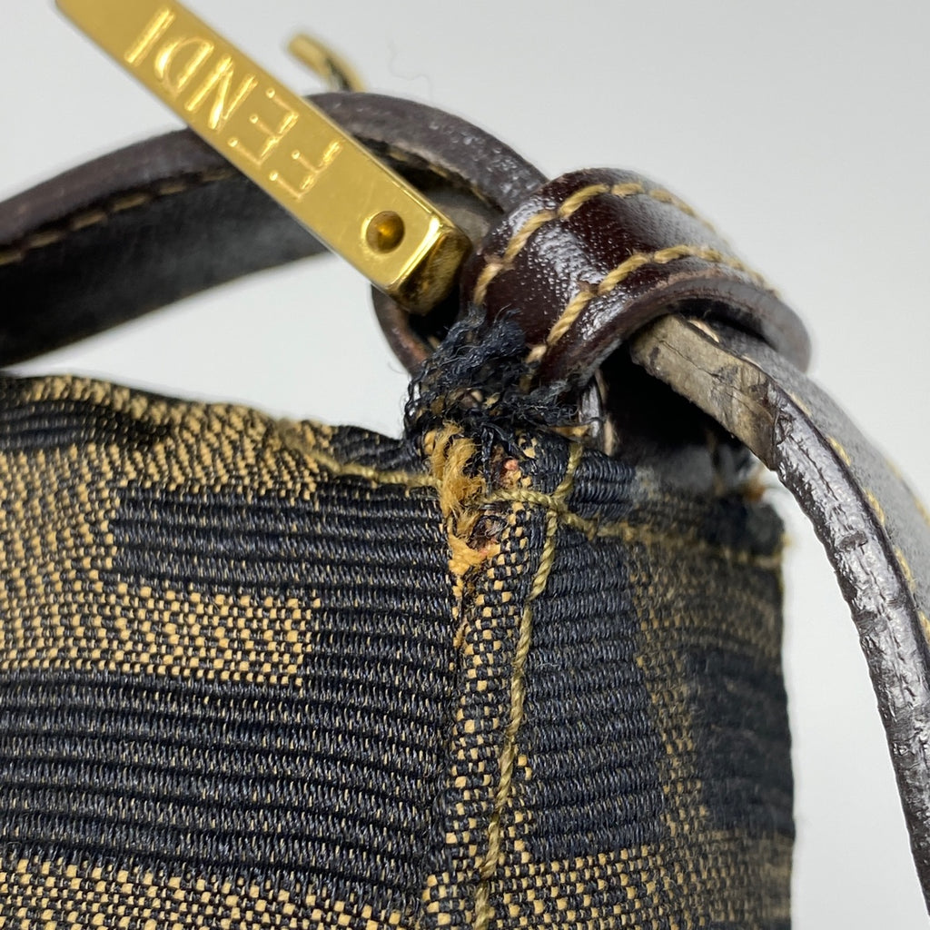 フェンディ ズッカ柄 ショルダーバッグ ハンドバッグ ワンショルダー ショルダーバッグ キャンバス ブラウン レディース 【中古】brbag