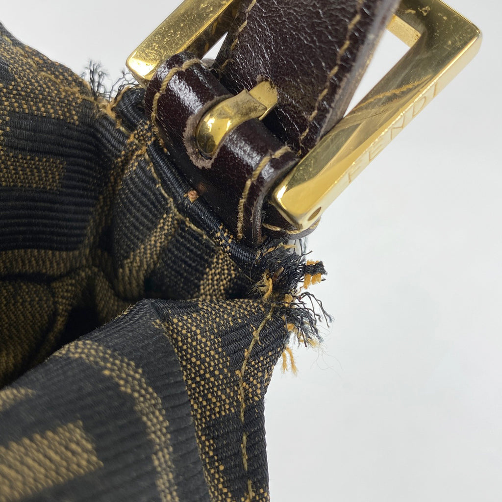 フェンディ ズッカ柄 ショルダーバッグ ハンドバッグ ワンショルダー ショルダーバッグ キャンバス ブラウン レディース 【中古】brbag