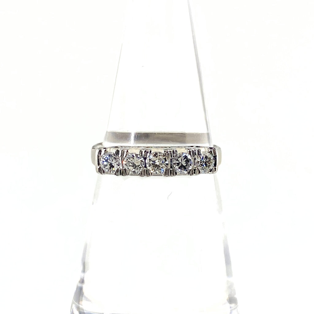 メレダイヤ デザインリング プラチナ 指輪 リング 11号 Pt850 ダイヤモンド レディース 【中古】nbjwl