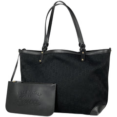 グッチ GG柄 トートバッグ 肩掛け トートバッグ GGキャンバス ブラック 247209 レディース 【中古】brbag